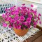 Fake Hibiscus Artificial Flowers for Outdoors Spring Summer Decoration, 6 Bundles Silk Hibiscus Flowers Bouquet UV Resistant Look Real Faux Plants